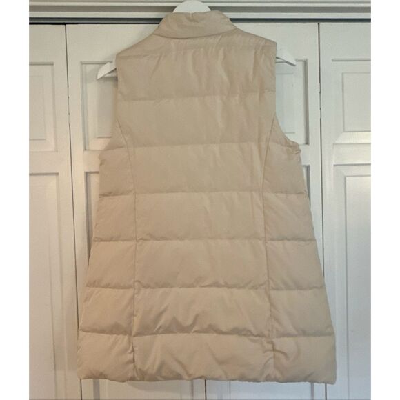 J.Jill Down Puffer Longline Vest taupe size small - Picture 10 of 10